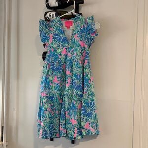Lilly Pulitzer Blue and Pink Floral Dress